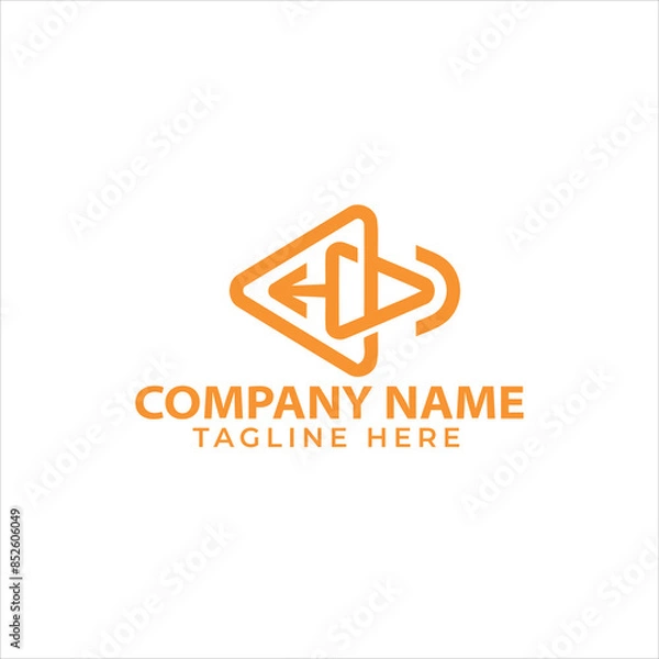 Fototapeta Play Button Media Player Logo for your business
