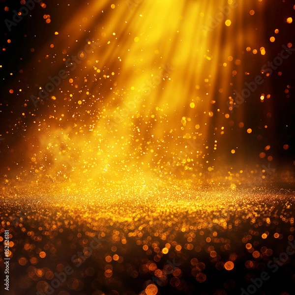 Fototapeta luxury golden dust background with rays