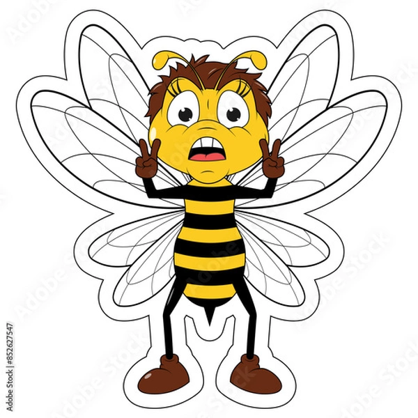 Obraz Cute Bee Cartoon