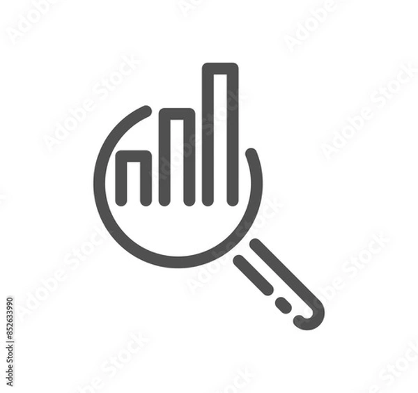 Obraz Analysis related icon outline and linear vector.
