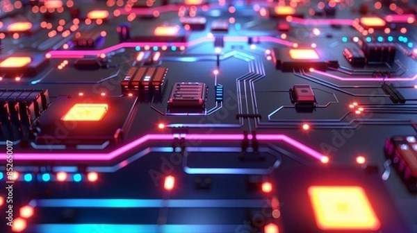 Fototapeta an abstract hardware board