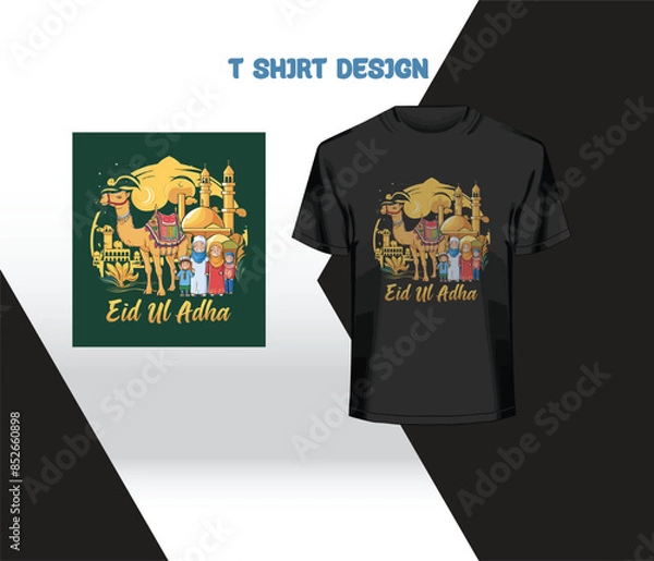 Obraz Free vector t-shirt design for eid 