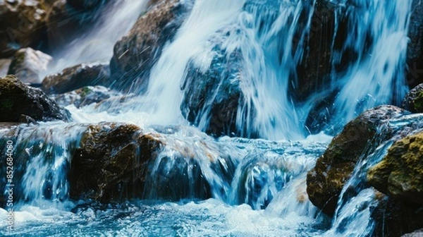 Fototapeta Capturing the Beauty of Waterfalls Photographic Images of Flowing Streams