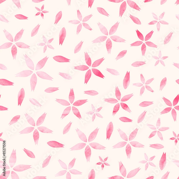 Obraz watercolor sakura pattern