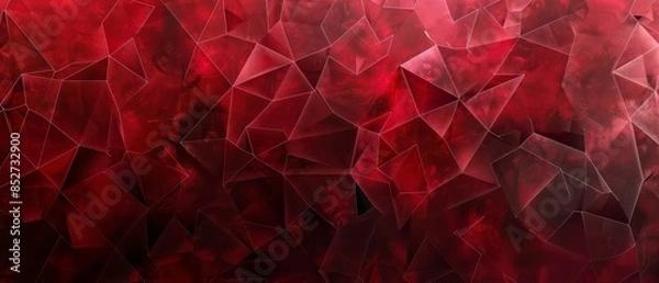 Obraz Abstract polygonal background in dark red and black, showcasing modern artistic elements