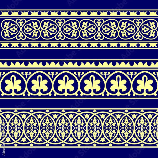 Obraz Set of three vector ornament borders