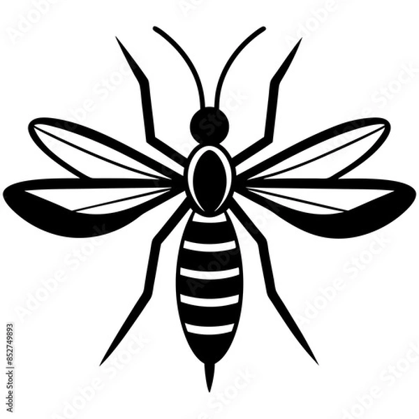 Obraz Mosquito icon logo on white background.