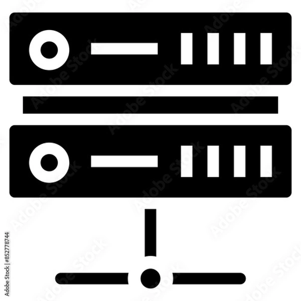 Fototapeta Server Icons For Design Elements 