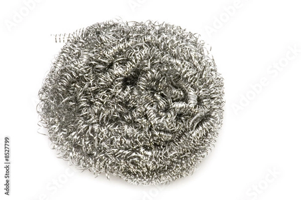 Fototapeta metal sponge on white