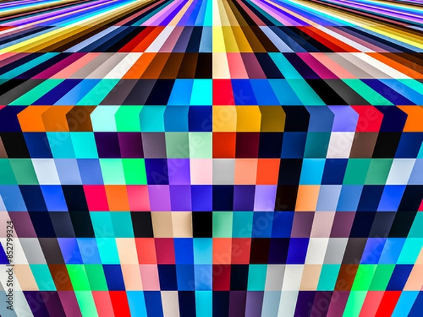 Fototapeta Abstract collage of colors. Beautiful abstract geometric style texture background for use at graphic design and wrapping paper.