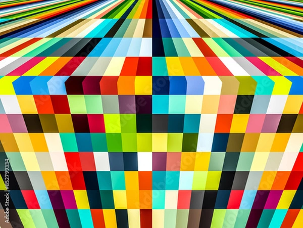 Fototapeta Abstract collage of colors. Beautiful abstract geometric style texture background for use at graphic design and wrapping paper.