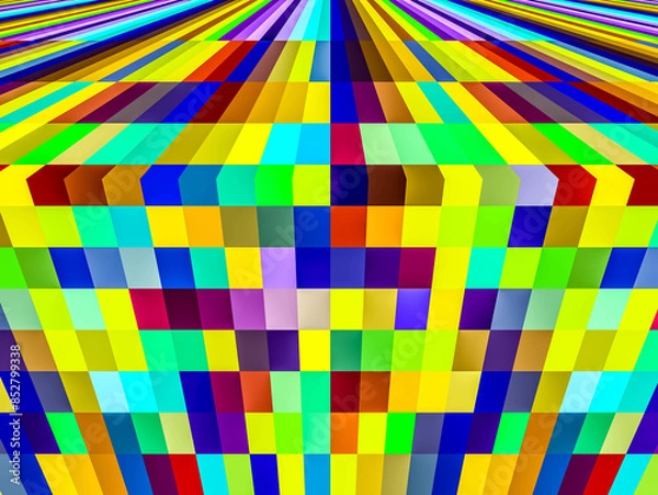 Fototapeta Abstract collage of colors. Beautiful abstract geometric style texture background for use at graphic design and wrapping paper.