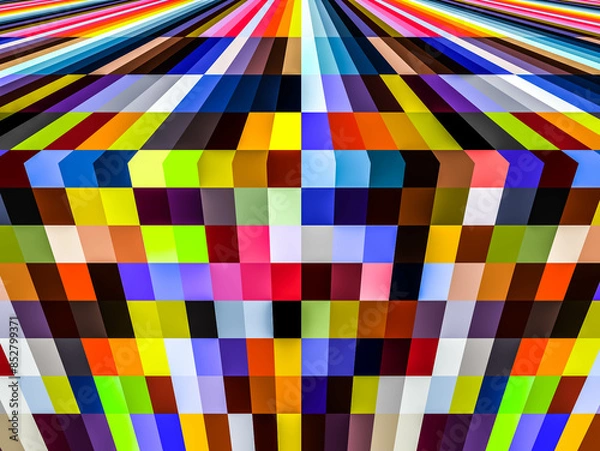 Fototapeta Abstract collage of colors. Beautiful abstract geometric style texture background for use at graphic design and wrapping paper.
