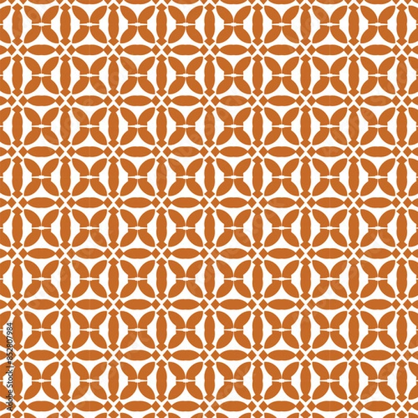 Fototapeta Abstract seamless ornamental pattern stock illustration. Golden and white background.