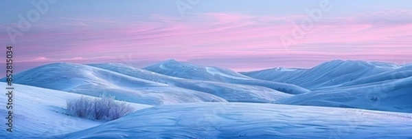 Obraz Winter landscape. Winter road and trees covered with snow
