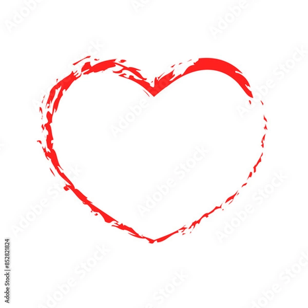 Fototapeta heart made of red paint