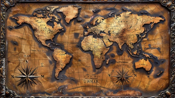 Obraz a image of a world map