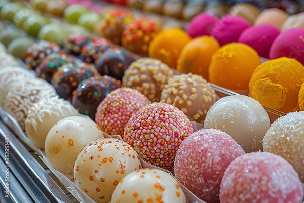 Obraz Delicious different variety of sweets generated.Ai