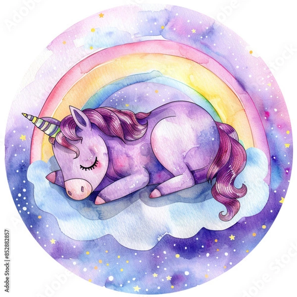 Fototapeta Unicorn's sleeping on the cloud