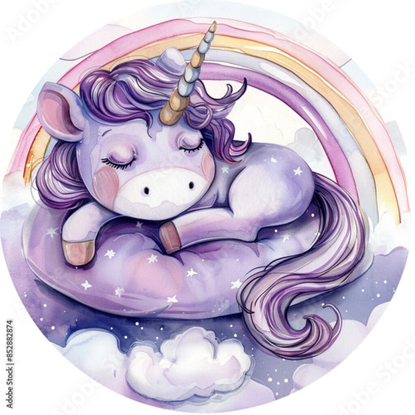 Fototapeta Unicorn's sleeping on the cloud