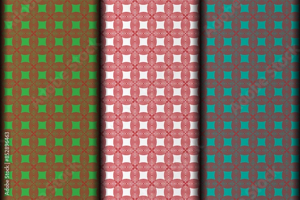 Fototapeta Vector eps seamless pattern design element template.