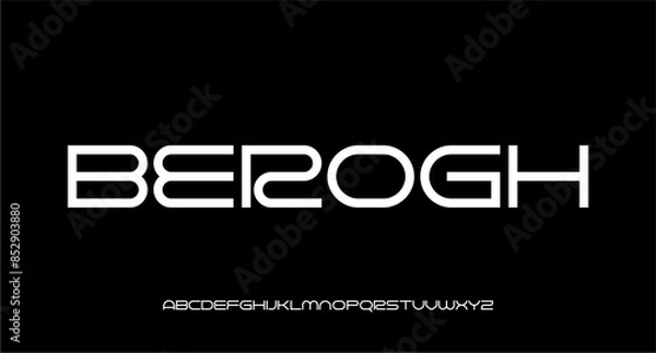 Obraz MODERN FUTURISTIC TECHNOLOGY SCI FI FONT VECTOR TYPEFACE