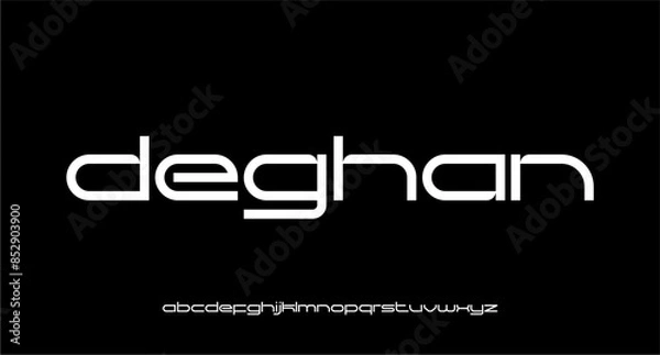 Fototapeta MODERN FUTURISTIC TECHNOLOGY SCI FI FONT VECTOR TYPEFACE