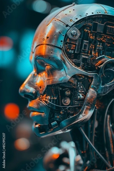 Fototapeta evolution of artificial intelligence, concept futher development of ai