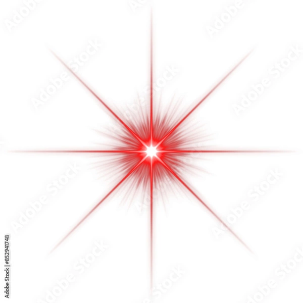 Fototapeta red lens flare star lights