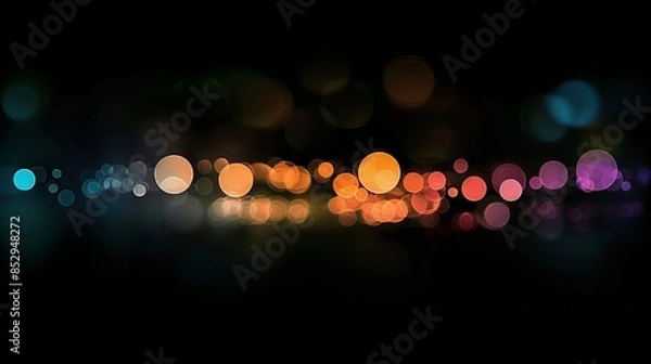 Fototapeta Abstract Bokeh Lights At Night