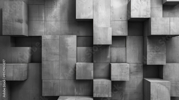 Obraz Abstract geometric background with a pattern of shapes and lines