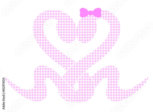 Obraz 巳年　ハートをつくるかわいい蛇のイラスト