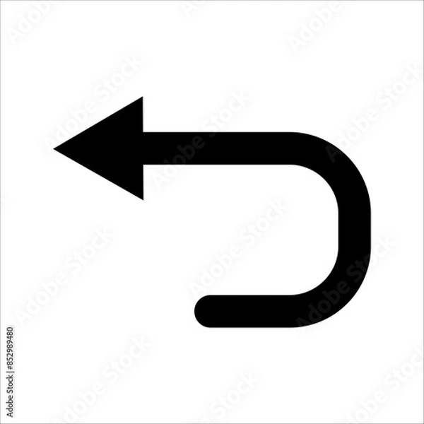 Fototapeta black arrow icon on white background. flat style. arrow icon for your web site design, logo, app, UI. arrows indicate direction symbols.