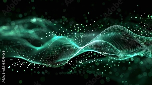 Fototapeta Abstract Green Wave