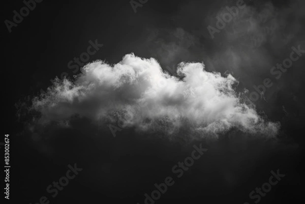 Fototapeta A large cloud in the sky with a dark background