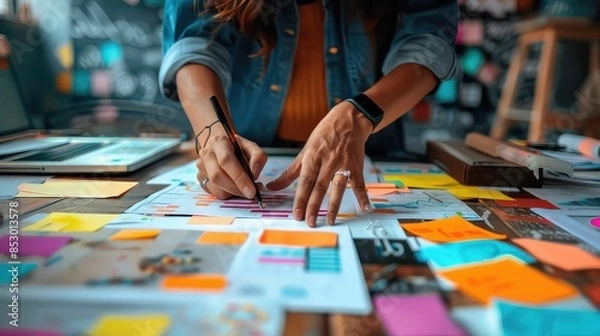 Fototapeta Professional Focus Inbound Marketing Feature. Generative AI