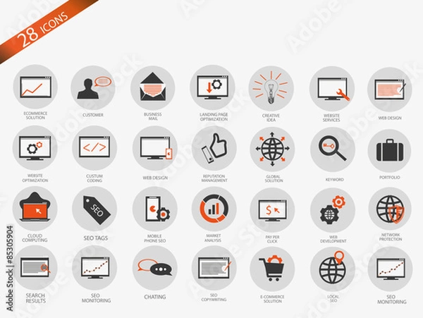 Fototapeta Бизнес иконки 