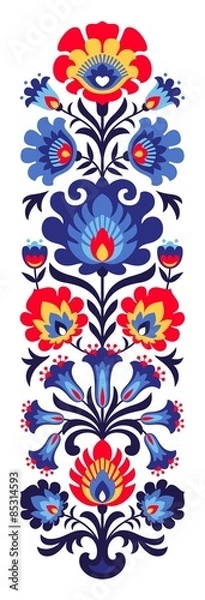 Obraz Polish folk flowers papercut