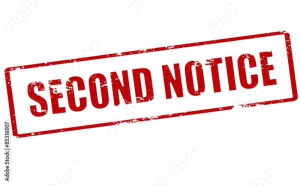 Fototapeta Second notice