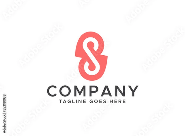 Fototapeta Elevate your brand with our Letter S pin logo design. This logo used for s location, map, navigation, text, pointer, pins, abstract, find, position, place, lettermark, letters, business or company
