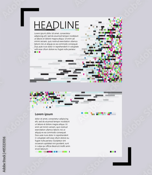 Fototapeta Glitch template design