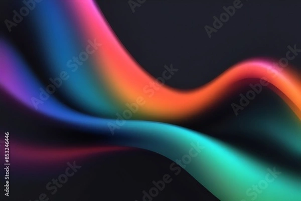 Fototapeta abstract black fluid gradient motion waves background design, cover, backgrounds 