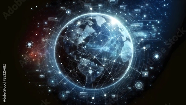 Fototapeta Global Digital Network