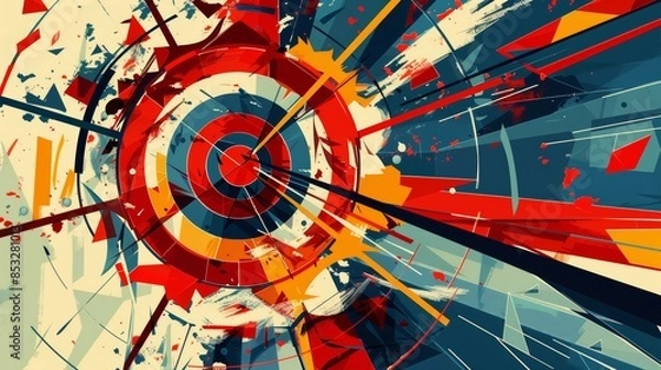 Fototapeta Abstract Geometric Target Design