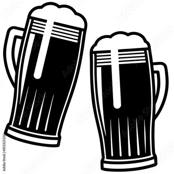 Fototapeta 2 beers, generative AI