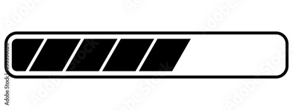 Fototapeta Loading or progress completed percentage bar vector illustration