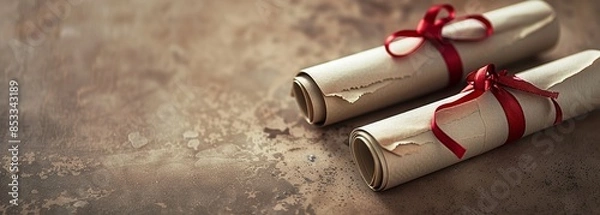 Fototapeta Diploma scroll background