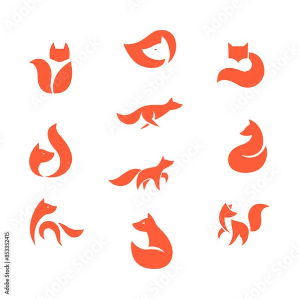 Obraz fox logo design