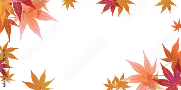 Obraz 紅葉　葉　秋　背景	