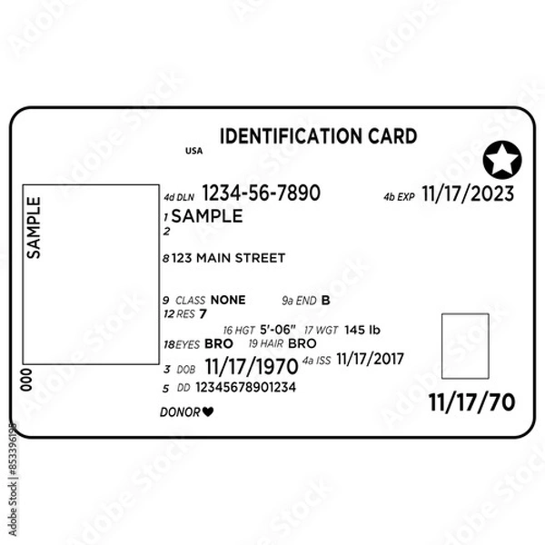 Obraz ID Template United States